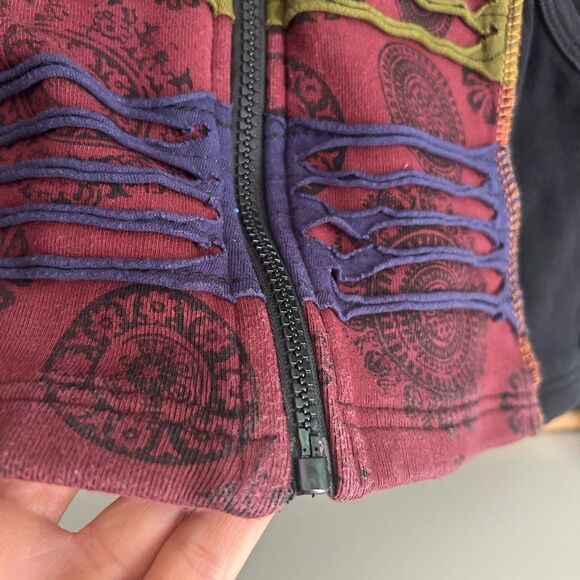 Ark Imports Bohemian Patchwork Bomber Jacket Small - Picture 5 of 16